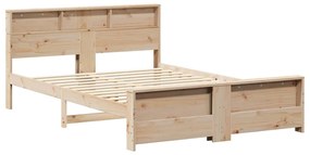vidaXL Σκελετός Κρεβατιού Καφέ 160 x 200 cm Μασίφ ξύλο πεύκου
