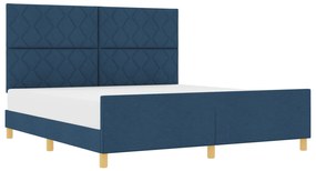 vidaXL Κρεβάτι Μπλε 180x200 εκ Υφασμα