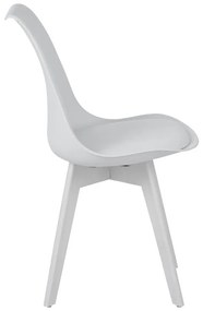 Καρέκλα Gaston I PP-PU σε λευκή απόχρωση 48.5x53.5x81.5εκ. 48.5x53.5x81.5 εκ.