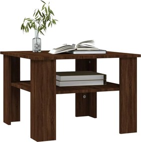vidaXL Τραπεζάκι Σαλονιού Καφέ Δρυς 60x60x42 εκ. Επεξεργασμένο Ξύλο