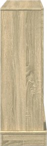 vidaXL Πλαίσιο Τζακιού Sonoma Δρυς 100x30x87,5 εκ. από Επεξ. Ξύλο
