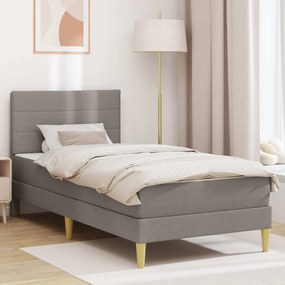 vidaXL Σκελετός Κρεβατιού Taupe 90 x 190 cm Πολυεστέρας