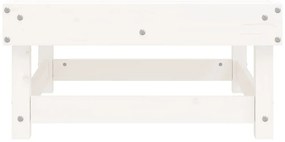 vidaXL Υποπόδιο Κήπου Λευκό από Μασίφ Ξύλο Πεύκου