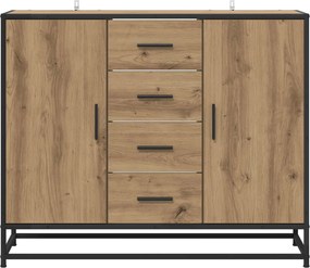 vidaXL Πλαϊνό γραφείο Artisan Δρυς 92 x 35 x 76 εκ. Επεξεργασμένο Ξύλο