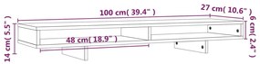 ΒΑΣΗ ΟΘΟΝΗΣ 100X27X14 ΕΚ. ΑΠΟ ΜΑΣΙΦ ΞΥΛΟ ΠΕΥΚΟΥ 814004