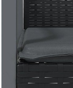 vidaXL Σετ Τραπεζαρίας Κήπου 5 τεμ. Συνθ. Ρατάν / Ατσάλι με Μαξιλάρια