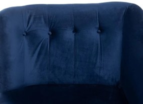 Ανάκλινδρο Augusta 145, Μπλε, 77x68x150cm, Ταπισερί, Πόδια: Ξύλο, Μέταλλο | Epipla1.gr