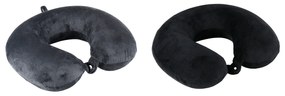 Μαξιλάρι Ταξιδιού Memory Foam Μαύρο/Γκρι Σε 2 Χρώματα
