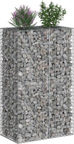 vidaXL Ανασηκωμένο κρεβάτι gabion Ασημί