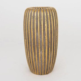 Βάζο Κεραμικό 752-20121 Φ16x29,5cm Brown-Gold Estheti Home Κεραμικό