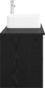 vidaXL Σετ Επίπλων Μπάνιου 2 pcs Μαύρη Δρυς Επεξεργασμένο Ξύλο