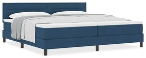 vidaXL Κρεβάτι box spring με στρώμα με στρώμα Μπλε 200 x 200 cm ύφασμα