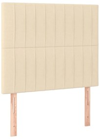 vidaXL Κεφαλάρια Κρεβατιού 2 τεμ. Κρεμ 100x5x78/88 εκ. Υφασμάτινο