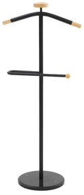 Καλόγερος ρούχων Jolma μέταλλο-ξύλο σε μαύρη απόχρωση Φ30x111εκ. 30x30x111 εκ.