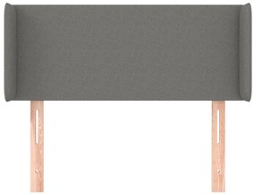 vidaXL Κεφαλάρι με Πτερύγια Σκούρο Γκρι 83x16x78/88 εκ. Υφασμάτινο