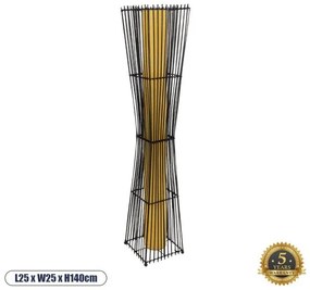 Boho Επιδαπέδιο Φωτιστικό Δίφωτο 02274 GloboStar-2274-Μαύρο 2274