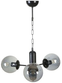 Φωτιστικό Οροφής Bankok 846STL5182 Φ40x70cm 3xE27 40W Black Opviq