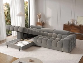 Γωνιακός καναπές Freyia-Gkri Skouro-Αριστερή