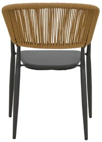 Τραπεζαρία Kliton-Raven σετ 5τεμ  αλουμίνιο σε ανθρακί απόχρωση 80x80x74εκ 80x80x74 εκ.