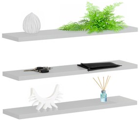 ΣΕΤ 3 ΡΑΦΙΑ ΤΟΙΧΟΥ CASSIUS HM8966.11 ΜΕΛΑΜΙΝΗ ΣΕ ΛΕΥΚΟ 60x14,5 εκ