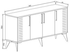 ΜΠΟΥΦΕΣ ΣΕ ΦΥΣΙΚΟ ΧΡΩΜΑ  160x41x79 εκ.