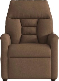 vidaXL Πολυθρόνα Μασάζ Ηλεκτρική Ανακλινόμενη Καφέ Υφασμάτινη