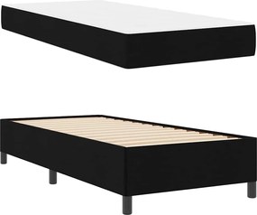 vidaXL Κρεβάτι με ελατήρια Μαύρο 80 x 200 cm ύφασμα