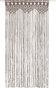 vidaXL Κουρτίνα Μακραμέ Taupe 140 x 240 εκ. Βαμβακερή