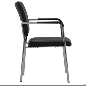 ΚΑΡΕΚΛΑ QUESTA ΜΕ ΜΠΡΑΤΣΑ HM1070.01 ΜΑΥΡΗ 56,5x59x85 cm - 0520534 - HM1070.01