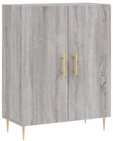vidaXL Ντουλάπι Γκρι Sonoma 69,5 x 34 x 180 εκ. Επεξεργασμένο Ξύλο
