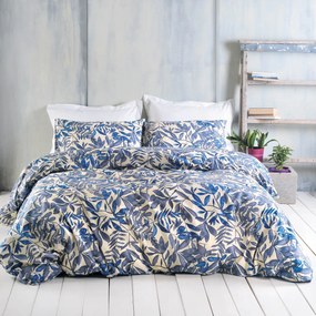 Παπλωματοθήκη Υπέρδιπλη (Σετ 225x250) Rythmos Next Elein Blue - Ecru