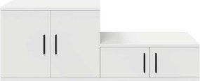 vidaXL Ντουλάπι αποθήκευσης 2 pcs Λευκό 108 x 41 x 40 εκ
