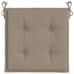 Μαξιλάρια Καρέκλας Κήπου 4 τεμ. Taupe 50x50x3 εκ. Oxford Ύφασμα - Μπεζ-Γκρι