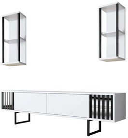 Σύνθεση Τηλεόρασης Chrome Line 618BLY1143 180x30x48cm White-Black