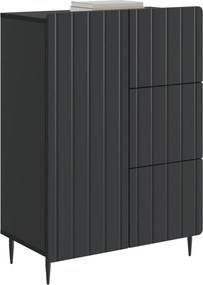 vidaXL Πλαϊνό γραφείο Μαύρο 66 x 34,5 x 91,5 εκ Επεξεργασμένο Ξύλο