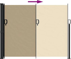 vidaXL Σκίαστρο Πλαϊνό Συρόμενο Μπεζ 170 x 300 εκ.