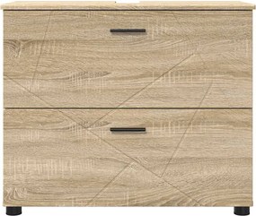 vidaXL Ντουλάπι Μπάνιου με συρτάρι Δρύς Sonoma 76,5 x 35 x 64 εκ