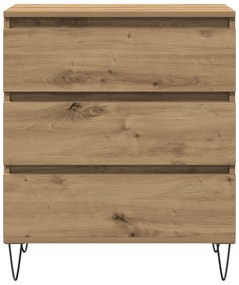 vidaXL Παρκοκρέβατο με Συρτάρια σε Στυλ Artisan Καρυδιά 60x35x70 εκ. Κατασκευασμένο από Μηχανική Ξυλεία