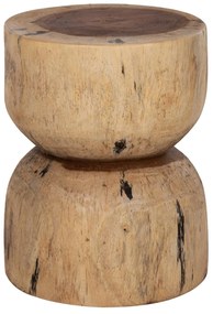 ROUND STOOL FEBRY  SOLID SUAR WOOD IN NATURAL Φ35x45Hcm.