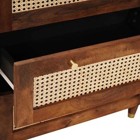 vidaXL Πλαϊνό γραφείο Καφέ 60 x 33 x 75 cm Στερεό ξύλο μάνγκο