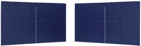 vidaXL Πλευρική Σκηνής Πάρτι 2 τεμ. 400 x 195 εκ. Μπλε