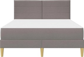 vidaXL Σκελετός Κρεβατιού Taupe 140 x 200 cm Πολυεστέρας