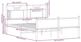 Πλαίσιο Κρεβατιού Χωρ. Στρώμα Sonoma Δρυς 140x190εκ. Επ. Ξύλο 4106980