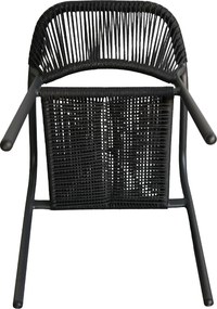 Πολυθρόνα Κήπου ArteLibre MOOREA Ανθρακί Αλουμίνιο/Rattan 58x56x79cm