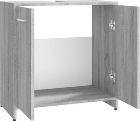 vidaXL Ντουλάπι Μπάνιου Γκρι Sonoma 60x33x60 εκ. Επεξεργασμένο Ξύλο