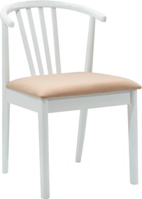 vidaXL Καρέκλα τραπεζαρίας 2 pcs Λευκό και Καφέ Καθαρό Καουτσούκ