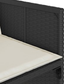 vidaXL Σετ Τραπεζαρίας Κήπου 9 τεμ Μαύρο από Συνθ. Ρατάν με Μαξιλάρια