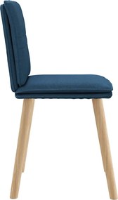 vidaXL Καρέκλες Τραπεζαρίας 4 τεμ. Μπλε Υφασμάτινες