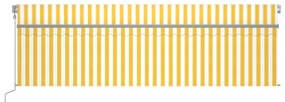 Τέντα Συρόμενη Αυτόματη με Σκίαστρο Κίτρινο / Λευκό 5 x 3 μ. - Κίτρινο