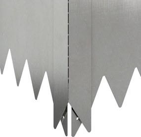 vidaXL Περίγραμμα γκαζόν 100 x 60 x 20 εκ. Ατσάλι Ασημί